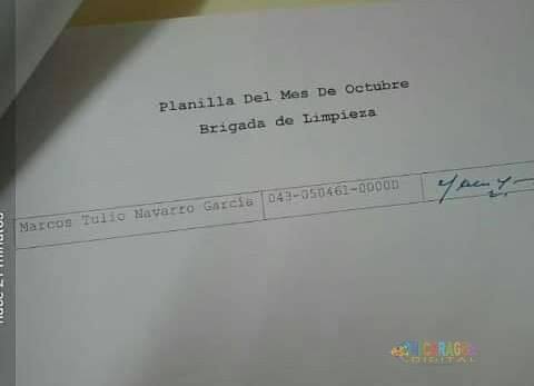 Planilla de paramilitares como “brigadas de limpieza”